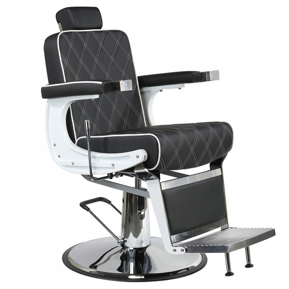 Stainless Steel HeavyDuty Hydraulic Recline Barber Chair Salon Beauty
