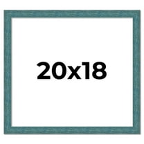 20x18 Frame Blue Rustic Barnwood Solid Wood Picture Frame Width 1.25 Inches | Interior Depth 0.5