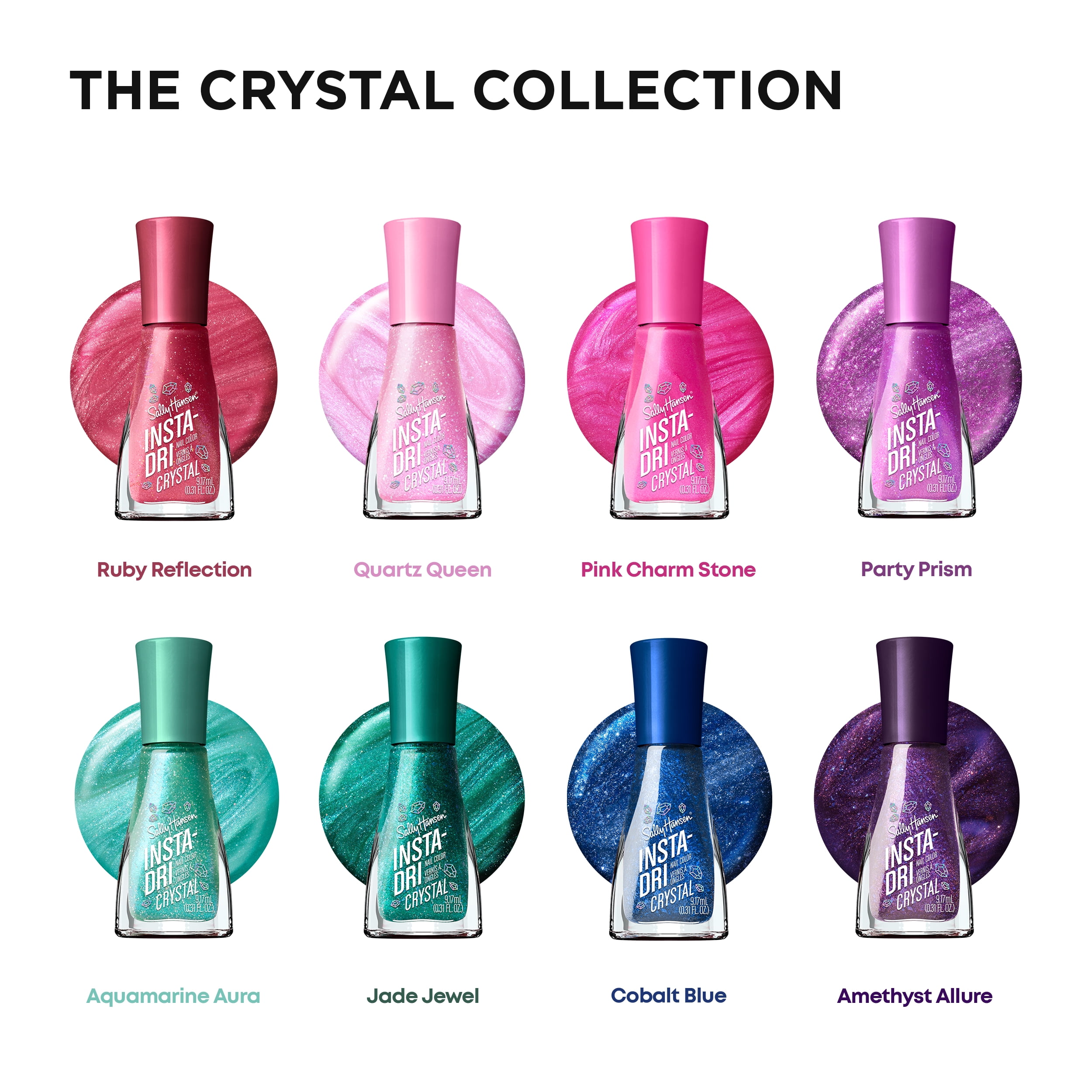 Sally Hansen Insta-Dri Nail Polish, Jade Jewel, Quick-Dry Nail Polish, Easy to Apply, 0.31 fl. oz