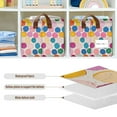 thumbnail image 4 of Yayeee Foldable Storage Basket for Shelves with Handles Set of 2 Waterproof Cloth Bins, Watercolor Circles, 4 of 7