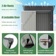 thumbnail image 5 of Yardi Yarda 5 x 3 Feet Outdoor Storage Shed with Sloped Roof and Lockable Door, Versatile Storage Shed, Gray, 5 of 12
