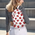 thumbnail image 5 of Rocae Hand Drawn Strawberry for Canvas College Laptop Backpack for Men Women-Medium, 5 of 5