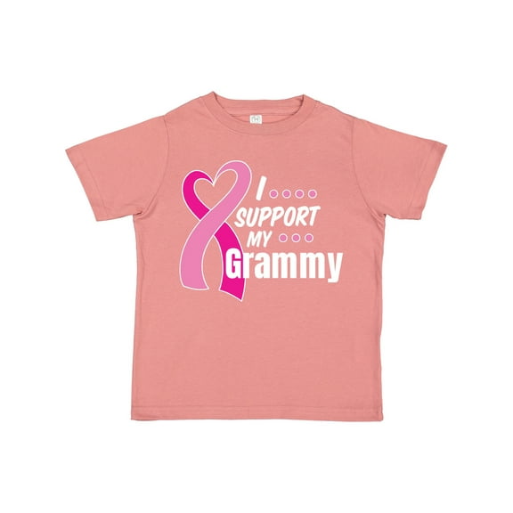 Inktastic Breast Cancer Awareness I Support My Grammy with Pink Ribbon Boys or Girls Toddler T-Shirt