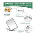 thumbnail image 5 of Baking Sheets Set of 2, Topboutique Cookie Sheets 2 Pieces & Stainless Steel Baking Pans & Toaster Oven Tray Pans, Rectangle Size & Non Toxic & Healthy & Easy Clean… （9 x 7 Inches）, 5 of 9