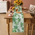 thumbnail image 2 of Summer Botanical Table Runner 72 Inches, Monstera Palm Leaves Green Bed Runner Dresser Scarves Tabletop for Indoor Outdoor Parties/Ceremony/Banquet, 14" x 72", 2 of 9