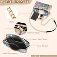 thumbnail image 3 of FORMRS Women Crossbody Purse with Chain Strap Vegan Leather Shoulder Handbag, Pink Seaside Boat, 3 of 7