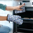 thumbnail image 2 of Dog with Woof and Bark Kitchen Oven Mitt and Pot Holder Sets 2 Pcs for Baking, Cooking and Grilling, Heat Resistant Up To 392 °F, 2 of 7