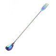 thumbnail image 1 of Langgg Long Handle Spoon Stainless Mixing Spoon Fruit Fork Spiral Cocktail Spoon - Silver, 1 of 6