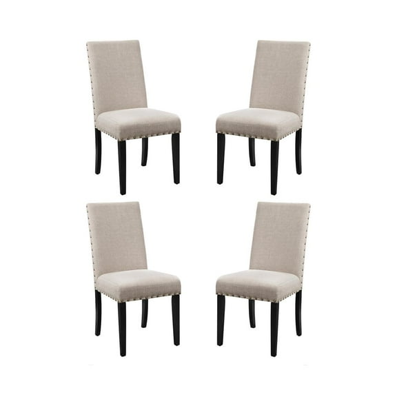 New Classic Furniture Crispin Solid Wood Dining Chair - Natural Beige (Set of 4)