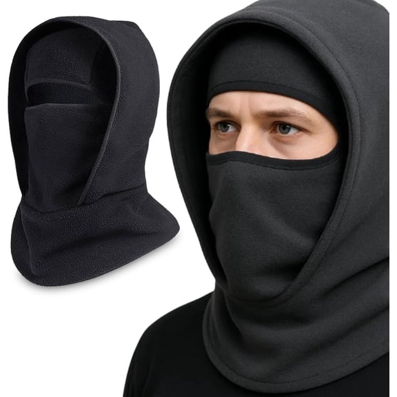 Outdoor Winter Warm Hat Neckband Integrated Cycling Mask, New One-Piece Pullover Hat, Windproof and Cold-Resistant