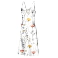 thumbnail image 6 of Mceream Boho Dresses for Women Plus Size 2026 Casual A Line Spaghetti Strap V Neck Maxi Sundress Side Split Silk Floral Graphic Dresses Beach Vacation Clothes Multicolor XL, 6 of 8