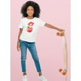 thumbnail image 2 of Girl On Apple T-Shirt Juniors -Image by Shutterstock,  Small, 2 of 4