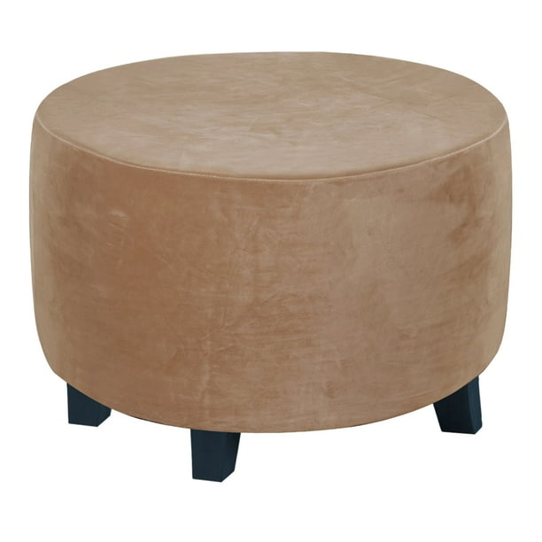 Funda otomana elástica de felpa Toystoory para Decoración del hogar marrón claro