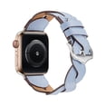 thumbnail image 6 of PU Leather band Compatible with Apple Watch Band Bracelet 42mm/44mm/45mm/46mm/49mm Women, Boho Braided Jasper Stone Watch Strap for iWatch Band Series Ultra 2/1 SE Series 10 9 8 7 6 5 4 3 2 1,Blue, 6 of 8