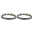 thumbnail image 2 of Brazalete de Doble Capa Qarigey Acero de Titanio 19cm/21cm Joyería para Hombres, 2 of 6
