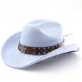thumbnail image 1 of Western Cowboy Hat With Curved Brim For Outdoor Travel And Riding Adventures In Country Style, 1 of 3