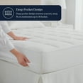 thumbnail image 6 of Delara Twin Organic Cotton Mattress Pad and Protector, Hypoallergenic Down Alternative, Waterproof TPU, Cooling, Noiseless, Mattress Topper & Cover, 6 of 7