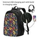 thumbnail image 2 of Fotbe Rock Music Mochila con Estampado y Puerto USB para Hombre y Mujer, Mochila Antirrobo, Mochila de Viaje, Mochila Escolar, Mochila Universitaria, 2 of 7