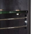 thumbnail image 2 of Gramercy Way Black Corner Bar with Built-in Wine Rack and Lower Cabinet, 2 of 7