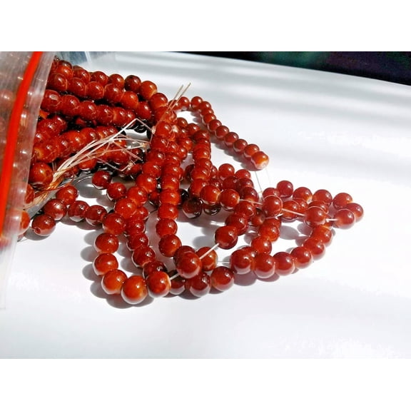 U8MO 136 Red Glass Beads 6mm Glass Beads Wholesale Lot Bulk Brick Red Beads