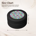 thumbnail image 2 of Yiaed Succulents Print Travel Jewelry Case Bridesmaid Gift Boxes Jewelry Travel Organizer Small Round Jewelry Box Mini Storage-Black, 2 of 7