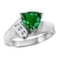 thumbnail image 2 of Star K � Simulated Emerald Trillion Triangle Contemporary Modern Designer Ring, 2 of 9