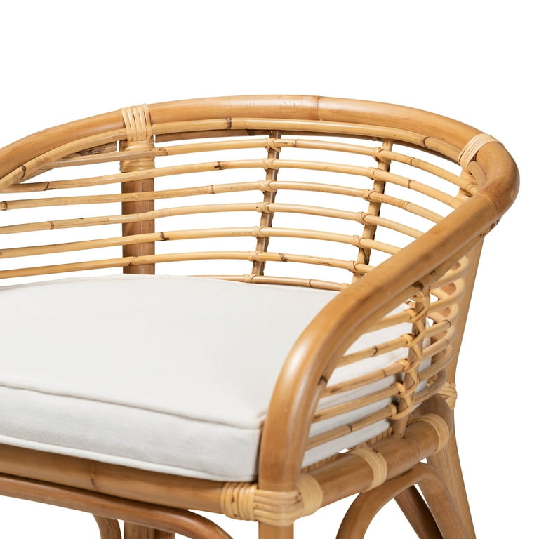 bali pari Maverick Modern Boho White Fabric Upholstered and