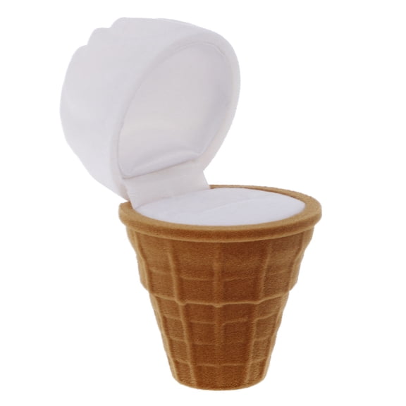FOMIYES Brown Ice Cream Box, Simulated Design for Anniversary, Proposal, and Special Occasions
