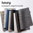 thumbnail image 6 of SMIXLN Placemats Set of 6, Vinyl Woven Place Mats for Kitchen Table Indoor/Outdoor, Washable Placemat Wipeable Dining Table Mats, Brown, 12x18 Inch, 6 of 6