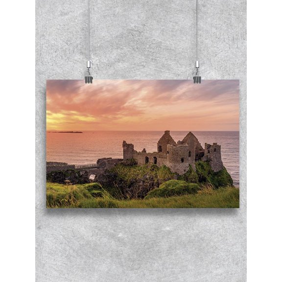 Ruined Medieval Dunluce Castle Poster -Image by Shutterstock