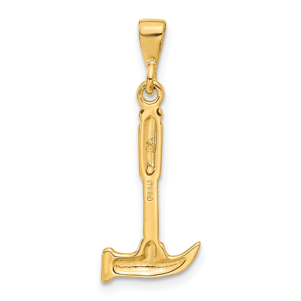 10k Yellow Gold Hammer Charm