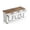 Brown + Straight Oak White AB Box, variant on Double Dog Crate Furniture for 2 Large/Medium Dogs - 71" Heavy Duty Indoor Kennel, 3 Drawers, TV Stand, Spacious Cage with Divider, Durable Wooden Construction - Eucalyptus 32 AB Box