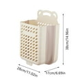 thumbnail image 3 of Hauiodp Plastic Hanging Laundry Baskets, Portable Wall-Mounted Dirty Clothes Hamper, Durable Folding Laundry Hamper Waterproof Dirty Clothes Organizer for Room Storage & Organizing, 3 of 8