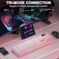 thumbnail image 4 of Restored AULA F99 Pro Wireless Mechanical Keyboard with Knob,Tri-Mode BT5.0/USB-C/2.4GHz Hot Swappable Keyboard,Gasket Structure,Creamy Sound,RGB Backlit Computer Gaming Keyboards, 4 of 9