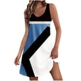 thumbnail image 1 of Vestidos de Verano con Cuello en V para Mujeres 2025 Casual con Bolsillos Boho Beach Camisetas Vestido Tanque Suelto, 1 of 7