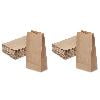 100 Pcs Brown Paper Bags, Small Kraft Paper Bag Wedding Favor Bags Candy Popcorn Treat Bag Bread Cookie Snack Thank You Gift Wrapping Bag Bulk, 7.08x3.54x2.16 Inch, Khaki