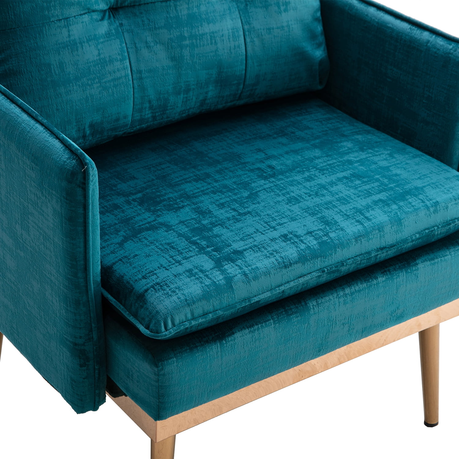 Kepooman Contemporary Lounge Chair, Leisure Sofa Chair with Armrests for Living Room, Bedroom, Blue - Green Kepooman Contemporary Lounge Chair, Leisure Sofa Chair with Armrests for Living Room, Bedroom, Blue - Green