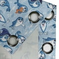 thumbnail image 4 of Ambesonne Cartoon Grommet Curtain, Friendly Seal, 50" x 120", Blue White Marigold, 4 of 6