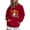 Red, variant on Hueook Spring Tops for Women 2026 Fitted Women's Fashion Sportswear Hooded 2025 and Winter Clothing Long Sleeved Hooded Sweatshirt Sweatshirt Red M