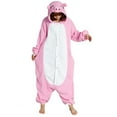 thumbnail image 2 of ZJXFGS Hoodie Onesie for Women, Animal Onesie, Cosplay Costume for Men Women, Unisex One-Piece Pajamas, Soft Cozy Onesie Costume Pink XL, 2 of 8