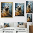 thumbnail image 4 of Designart "Portrait of a Seal in White and Blue II" Animals Framed Wall Art - Coastal Blue Coastal Animal Hallway Framed Wall Art Decor, 4 of 6