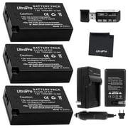 UltraPro 3-Pack LP-E17 Replacement Battery with Rapid Travel AC/DC Charger Bundle