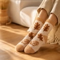 thumbnail image 4 of Lumtrix Fuzzy Socks For Women Men Cozy Winter Fluffy Slipper Socks Fall Soft Plush Warm Thick Socks For Sleeping, Lounge & Home Wear, Cute Thanksgiving Holiday Gifts D One Size, 4 of 5