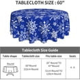 thumbnail image 5 of Christmas Tablecloth, Christmas Snowflakes Table Cloth for Party Decoration, Round 60 Inch, Snowman Themed Tablecloths for Dinner Kitchen Party Picnic, 5 of 6