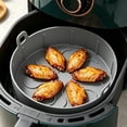 thumbnail image 2 of JHyouerji Silicone Air Fryer Liner Baking Tray Gray Food Grade Non Stick Reusable Oven Microwave Pizza Cake Bakeware Foldable Storage Kitchen Accessory, 2 of 6