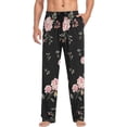 thumbnail image 4 of Flowers Black Ghost Pajama Pants, Men's Lounge Pants Light with Drawstring and Pockets, Christmas New Year Birthday Father's Day Gifts, 4 of 7