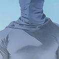 thumbnail image 4 of Handshe Summer Print Lightweight Skin Jacket, Breathable Sun Protection UPF 50+ UV Resistant with Face Cover Sleeves, Hiking Outdoor Sports Rash Guard Hooded Shirt,Plus Size, 4 of 5
