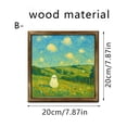 thumbnail image 3 of Natural Wood Framed Ghost Halloween Wall Art Print, Spooky Illustration For Bedroom, Living Room, Entryway And Seasonal Home Decor, 3 of 7