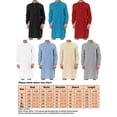 thumbnail image 2 of Frontwalk Men Night Sleep Shirts Comfy Long Sleeve Mid-Length Nightgown Loose Nightshirts, 2 of 5