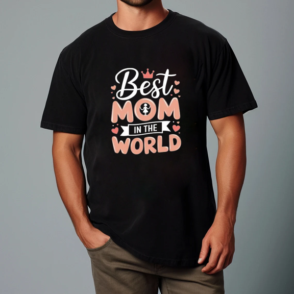 Best Mom In The World for Loving Tribute Unisex T-Shirt,S- 5XL